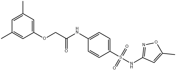 2-(3,5-dimethylphenoxy)-N-(4-{[(5-methyl-3-isoxazolyl)amino]sulfonyl}phenyl)acetamide Struktur