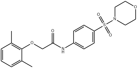 2-(2,6-dimethylphenoxy)-N-[4-(4-morpholinylsulfonyl)phenyl]acetamide Struktur