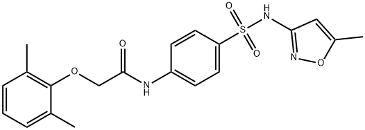 2-(2,6-dimethylphenoxy)-N-(4-{[(5-methyl-3-isoxazolyl)amino]sulfonyl}phenyl)acetamide Struktur