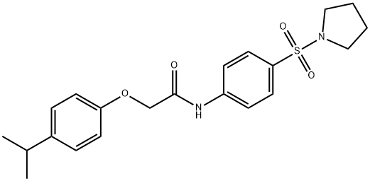 2-(4-isopropylphenoxy)-N-[4-(1-pyrrolidinylsulfonyl)phenyl]acetamide Struktur