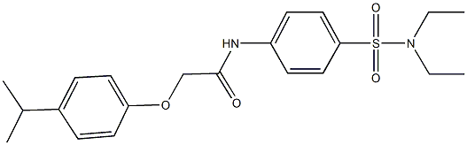 N-{4-[(diethylamino)sulfonyl]phenyl}-2-(4-isopropylphenoxy)acetamide Struktur