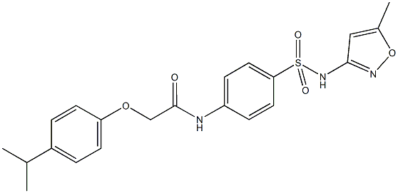 2-(4-isopropylphenoxy)-N-(4-{[(5-methyl-3-isoxazolyl)amino]sulfonyl}phenyl)acetamide Struktur