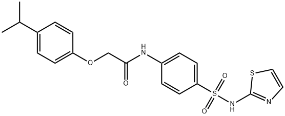 2-(4-isopropylphenoxy)-N-{4-[(1,3-thiazol-2-ylamino)sulfonyl]phenyl}acetamide Struktur