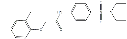 N-{4-[(diethylamino)sulfonyl]phenyl}-2-(2,4-dimethylphenoxy)acetamide Struktur