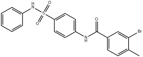 N-[4-(anilinosulfonyl)phenyl]-3-bromo-4-methylbenzamide Struktur