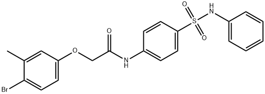 N-[4-(anilinosulfonyl)phenyl]-2-(4-bromo-3-methylphenoxy)acetamide Struktur