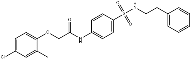 2-(4-chloro-2-methylphenoxy)-N-(4-{[(2-phenylethyl)amino]sulfonyl}phenyl)acetamide Struktur