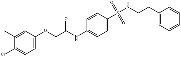 2-(4-chloro-3-methylphenoxy)-N-(4-{[(2-phenylethyl)amino]sulfonyl}phenyl)acetamide Struktur