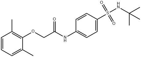 N-{4-[(tert-butylamino)sulfonyl]phenyl}-2-(2,6-dimethylphenoxy)acetamide Struktur