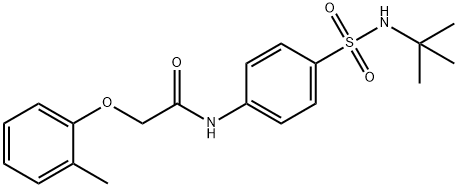 N-{4-[(tert-butylamino)sulfonyl]phenyl}-2-(2-methylphenoxy)acetamide Struktur