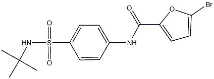 5-bromo-N-{4-[(tert-butylamino)sulfonyl]phenyl}-2-furamide Struktur