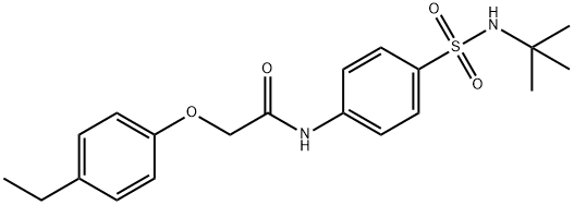 N-{4-[(tert-butylamino)sulfonyl]phenyl}-2-(4-ethylphenoxy)acetamide Struktur