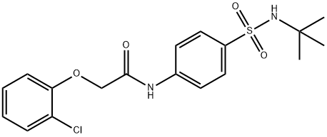 N-{4-[(tert-butylamino)sulfonyl]phenyl}-2-(2-chlorophenoxy)acetamide Struktur