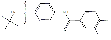 N-{4-[(tert-butylamino)sulfonyl]phenyl}-3-iodo-4-methylbenzamide Struktur