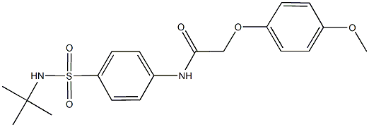 N-{4-[(tert-butylamino)sulfonyl]phenyl}-2-(4-methoxyphenoxy)acetamide Struktur