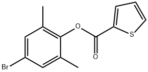 4-bromo-2,6-dimethylphenyl 2-thiophenecarboxylate Struktur