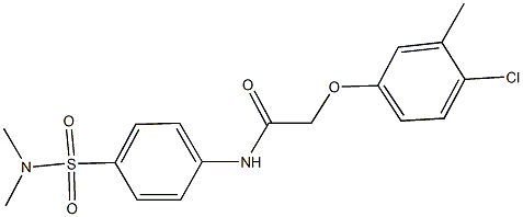 2-(4-chloro-3-methylphenoxy)-N-{4-[(dimethylamino)sulfonyl]phenyl}acetamide Struktur