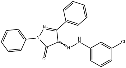 1,3-diphenyl-1H-pyrazole-4,5-dione 4-[(3-chlorophenyl)hydrazone] Struktur