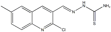 2-chloro-6-methyl-3-quinolinecarbaldehyde thiosemicarbazone Struktur