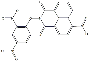 2-{2,4-dinitrophenoxy}-6-nitro-1H-benzo[de]isoquinoline-1,3(2H)-dione Struktur