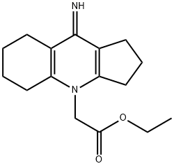 ethyl (9-imino-1,2,3,5,6,7,8,9-octahydro-4H-cyclopenta[b]quinolin-4-yl)acetate Struktur