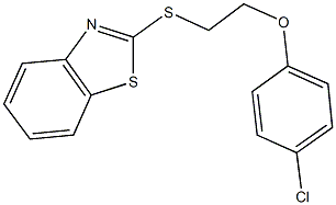 2-(1,3-benzothiazol-2-ylsulfanyl)ethyl 4-chlorophenyl ether Struktur