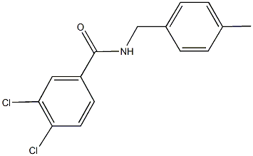 3,4-dichloro-N-(4-methylbenzyl)benzamide Struktur