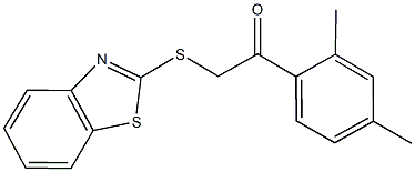 2-(1,3-benzothiazol-2-ylsulfanyl)-1-(2,4-dimethylphenyl)ethanone Struktur