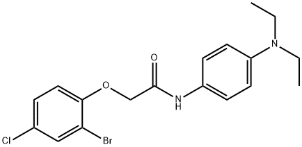 2-(2-bromo-4-chlorophenoxy)-N-[4-(diethylamino)phenyl]acetamide Struktur