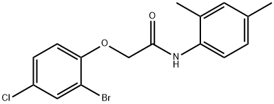 2-(2-bromo-4-chlorophenoxy)-N-(2,4-dimethylphenyl)acetamide Struktur