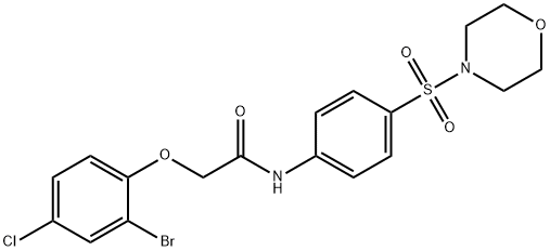 2-(2-bromo-4-chlorophenoxy)-N-[4-(4-morpholinylsulfonyl)phenyl]acetamide Struktur