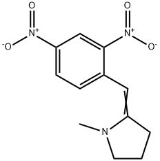 2-{2,4-bisnitrobenzylidene}-1-methylpyrrolidine Struktur