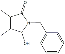 1-benzyl-5-hydroxy-3,4-dimethyl-1,5-dihydro-2H-pyrrol-2-one Struktur