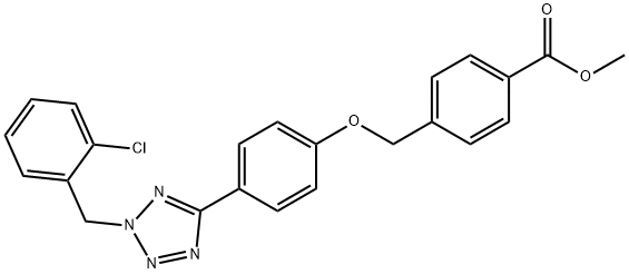 methyl 4-({4-[2-(2-chlorobenzyl)-2H-tetraazol-5-yl]phenoxy}methyl)benzoate Struktur