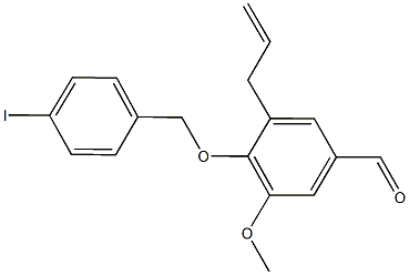 3-allyl-4-[(4-iodobenzyl)oxy]-5-methoxybenzaldehyde Struktur