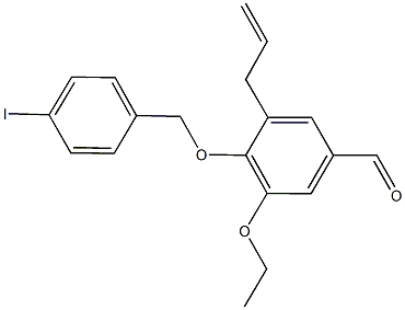 3-allyl-5-ethoxy-4-[(4-iodobenzyl)oxy]benzaldehyde Struktur