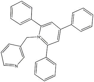 2,4,6-triphenyl-1-(3-pyridinylmethyl)pyridinium Struktur