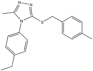 4-(4-ethylphenyl)-3-methyl-5-[(4-methylbenzyl)sulfanyl]-4H-1,2,4-triazole Struktur