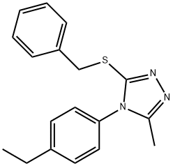 benzyl 4-(4-ethylphenyl)-5-methyl-4H-1,2,4-triazol-3-yl sulfide Struktur