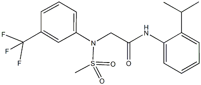 N-(2-isopropylphenyl)-2-[(methylsulfonyl)-3-(trifluoromethyl)anilino]acetamide Struktur