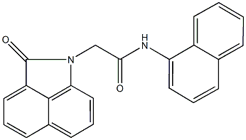 N-(1-naphthyl)-2-(2-oxobenzo[cd]indol-1(2H)-yl)acetamide Struktur