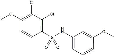 2,3-dichloro-4-methoxy-N-(3-methoxyphenyl)benzenesulfonamide Struktur