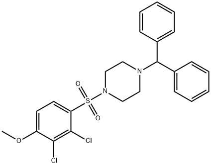 4-[(4-benzhydryl-1-piperazinyl)sulfonyl]-2,3-dichlorophenyl methyl ether Struktur