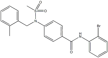 N-(2-bromophenyl)-4-[(2-methylbenzyl)(methylsulfonyl)amino]benzamide Struktur