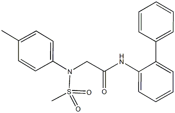 N-[1,1'-biphenyl]-2-yl-2-[4-methyl(methylsulfonyl)anilino]acetamide Struktur