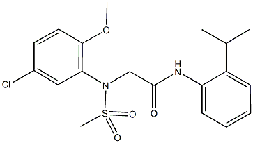 2-[5-chloro-2-methoxy(methylsulfonyl)anilino]-N-(2-isopropylphenyl)acetamide Struktur