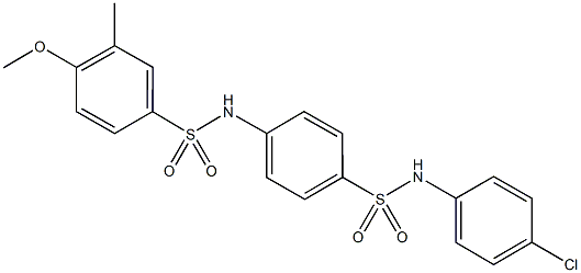 N-{4-[(4-chloroanilino)sulfonyl]phenyl}-4-methoxy-3-methylbenzenesulfonamide Struktur