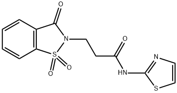 3-(1,1-dioxido-3-oxo-1,2-benzisothiazol-2(3H)-yl)-N-(1,3-thiazol-2-yl)propanamide Struktur