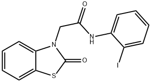 N-(2-iodophenyl)-2-(2-oxo-1,3-benzothiazol-3(2H)-yl)acetamide Struktur