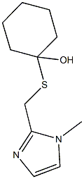 1-{[(1-methyl-1H-imidazol-2-yl)methyl]sulfanyl}cyclohexanol Struktur